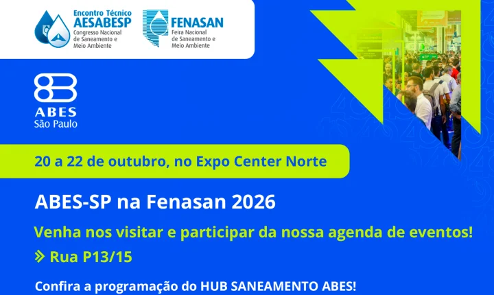 ABES-SP debate inovação e segurança hídrica na Fenasan 2026